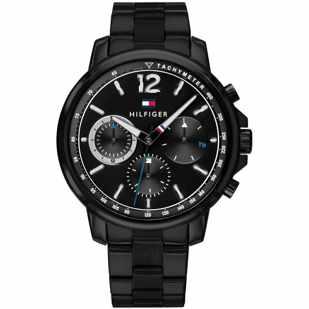 Mens Black Chronograph Tommy Hilfiger Watch 1791529