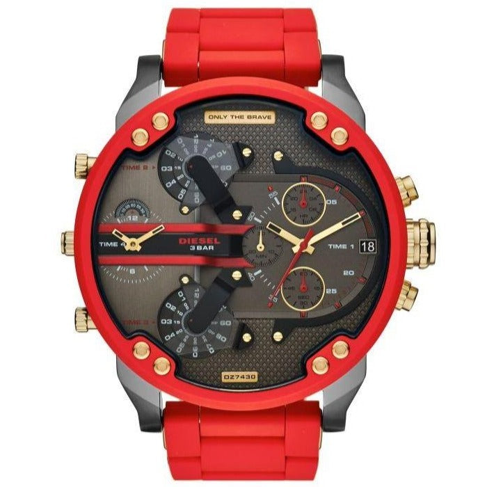 Diesel Men's Chronograph Watch Mr Daddy 2.0 Red DZ7430