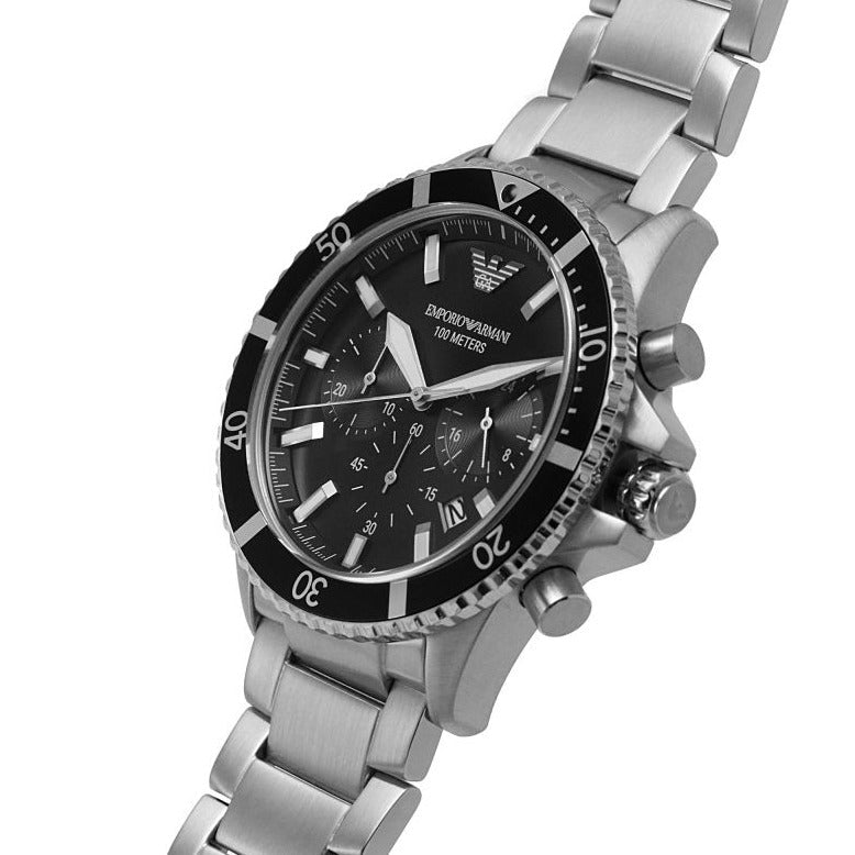 Emporio Armani Men's Diver Watch Chronograph Steel AR11360