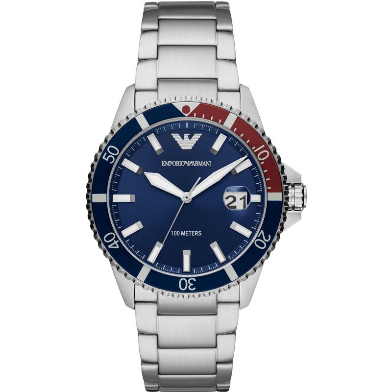 Emporio Armani Men's Diver Watch Steel Blue AR11339