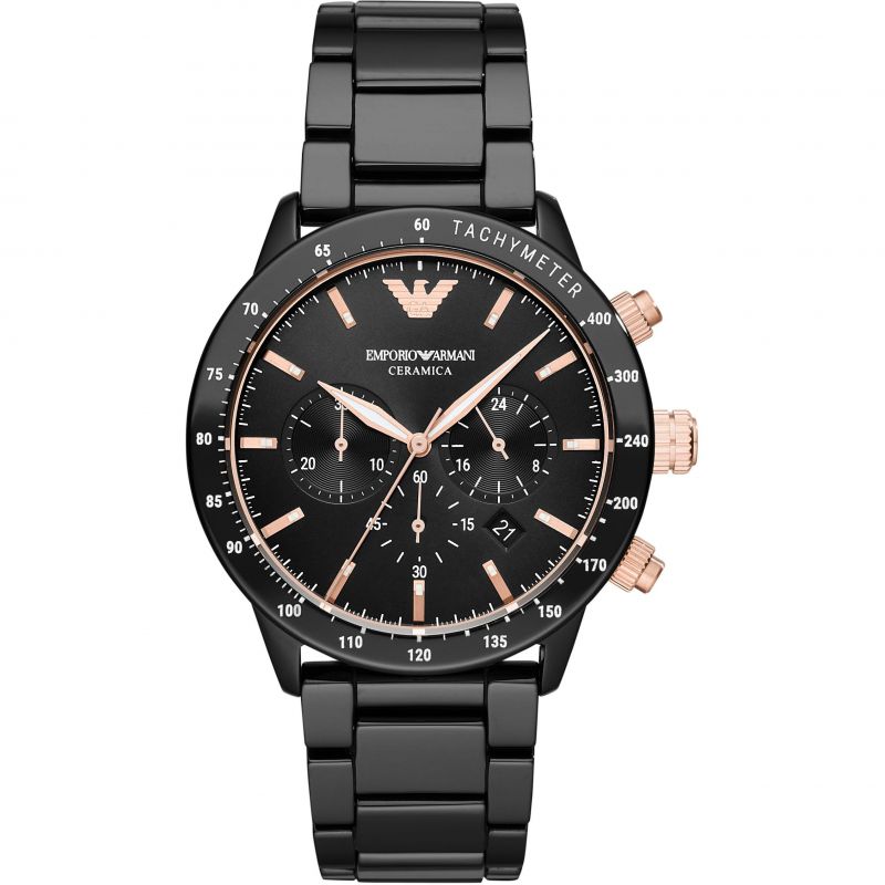 Emporio Armani Men's Mario Ceramic Chronograph Watch AR70002