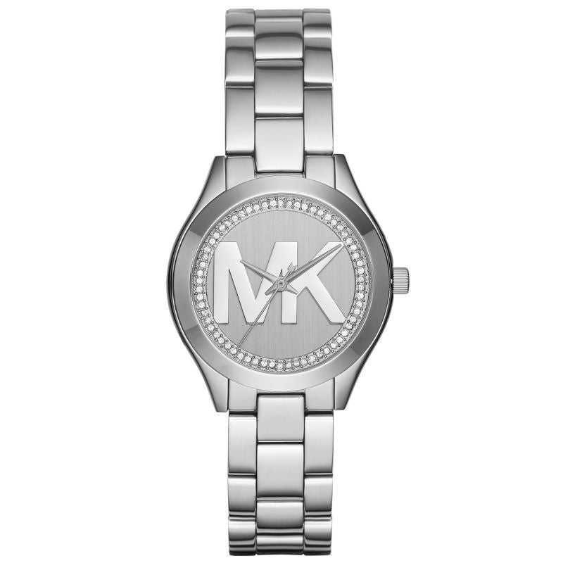 Michael Kors Ladies Watch Mini Slim Runway Silver MK3548