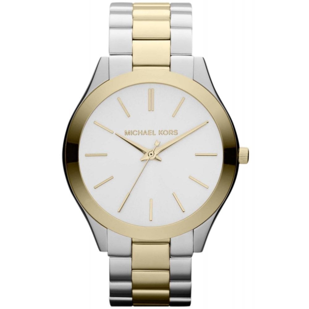 Michael Kors Ladies Watch Slim Runway Two Tone MK3198