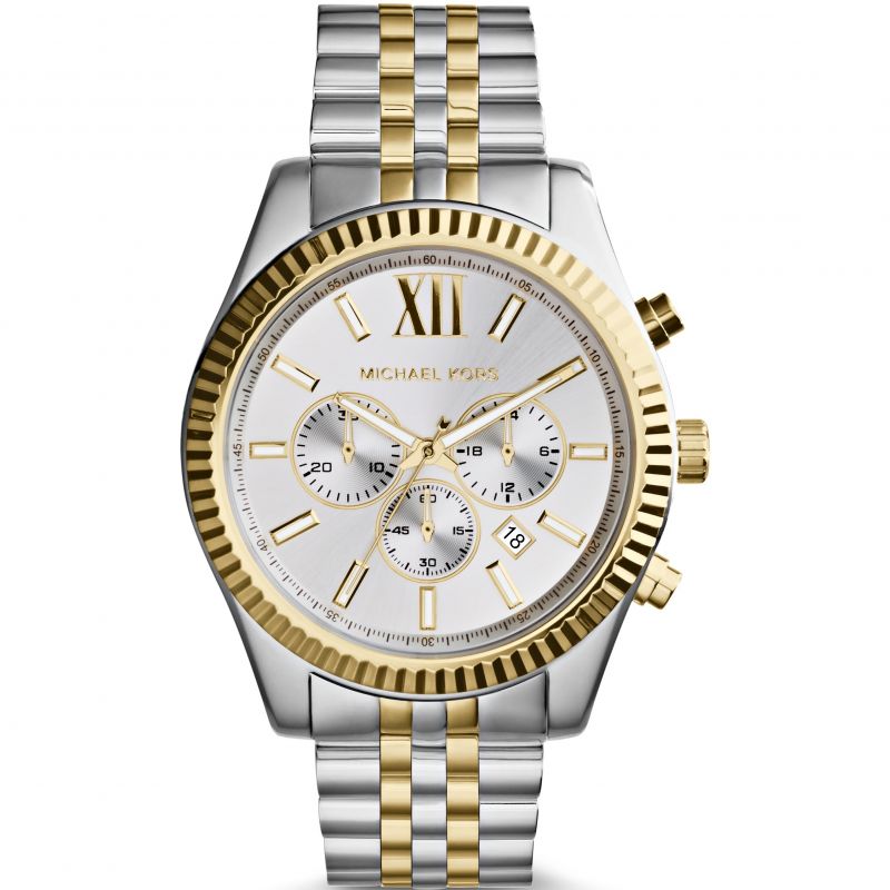 Michael Kors Watch Lexington Chronograph Two Tone MK8344